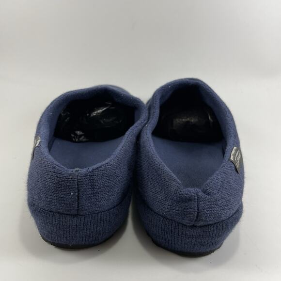 LL Bean Sweater Fleece Slipper Scuff Womens Size 10 Navy Blue Mule Slip On - Picture 5 of 9